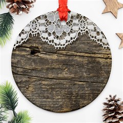 Shabbychicwoodwall Ornament (round) by NouveauDesign