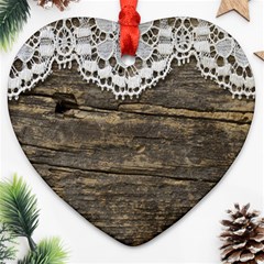 Shabbychicwoodwall Ornament (heart) by NouveauDesign