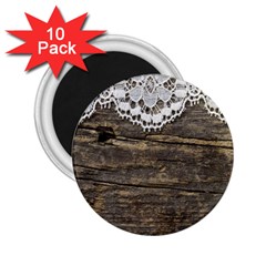 Shabbychicwoodwall 2 25  Magnets (10 Pack)  by NouveauDesign