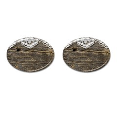 Shabbychicwoodwall Cufflinks (oval) by NouveauDesign