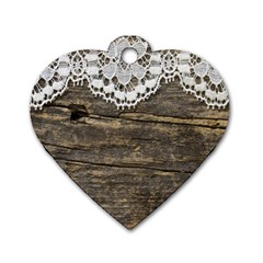 Shabbychicwoodwall Dog Tag Heart (one Side) by NouveauDesign