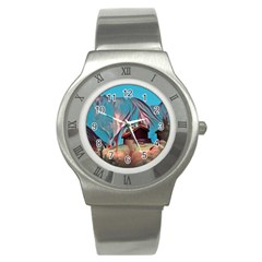 Modern Norway Painting Stainless Steel Watch by NouveauDesign