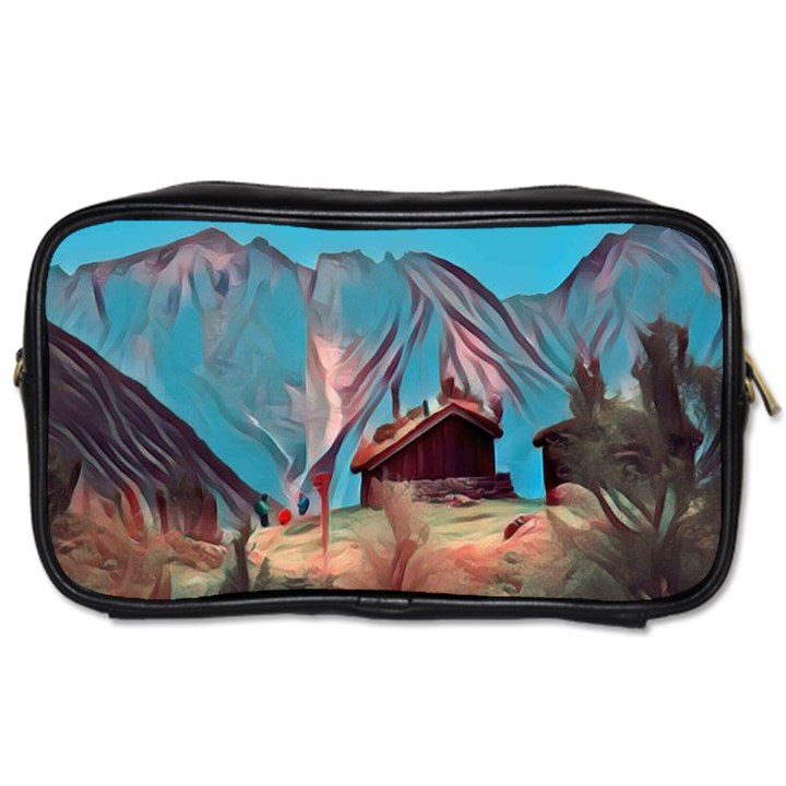 Modern Norway painting Toiletries Bags