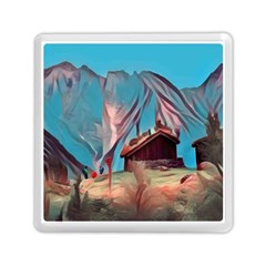 Modern Norway Painting Memory Card Reader (square)  by NouveauDesign