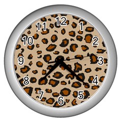 Leopard Print Wall Clocks (silver)  by TRENDYcouture