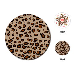 Leopard Print Playing Cards (round)  by TRENDYcouture