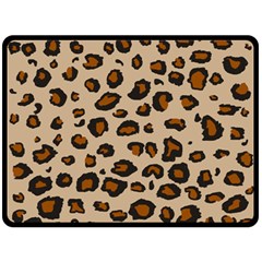 Leopard Print Double Sided Fleece Blanket (large)  by TRENDYcouture