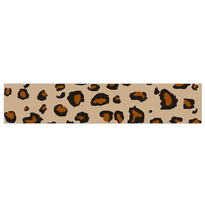 Leopard Print Flano Scarf (Small)