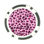 Pink Leopard Poker Chip Card Guard (10 pack) Front