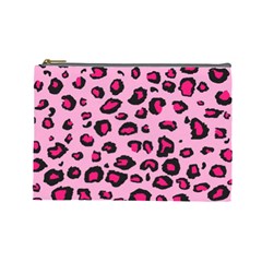 Pink Leopard Cosmetic Bag (large) 