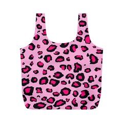 Pink Leopard Full Print Recycle Bags (m)  by TRENDYcouture