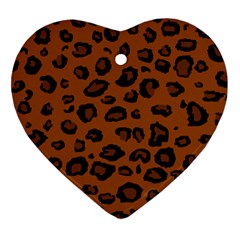 Dark Leopard Ornament (heart) by TRENDYcouture