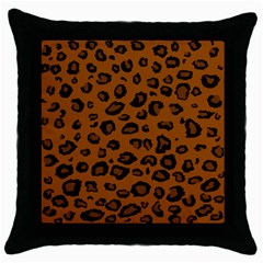 Dark Leopard Throw Pillow Case (black) by TRENDYcouture