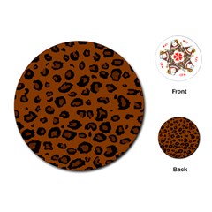 Dark Leopard Playing Cards (round)  by TRENDYcouture