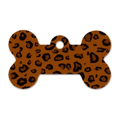 Dark Leopard Dog Tag Bone (one Side) by TRENDYcouture