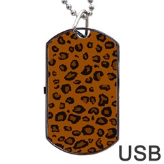 Dark Leopard Dog Tag Usb Flash (one Side) by TRENDYcouture