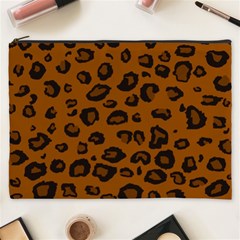 Dark Leopard Cosmetic Bag (xxxl)  by TRENDYcouture