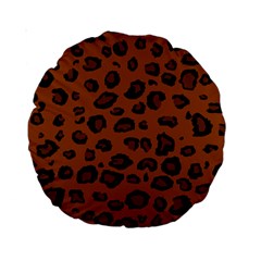 Dark Leopard Standard 15  Premium Round Cushions by TRENDYcouture