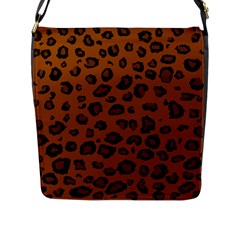 Dark Leopard Flap Messenger Bag (l)  by TRENDYcouture