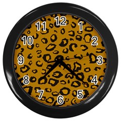 Golden Leopard Wall Clocks (black) by TRENDYcouture