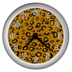 Golden Leopard Wall Clocks (silver)  by TRENDYcouture