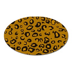 Golden Leopard Oval Magnet by TRENDYcouture