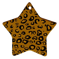 Golden Leopard Star Ornament (two Sides) by TRENDYcouture