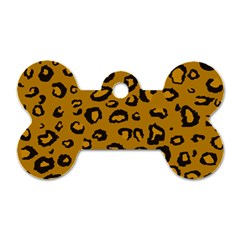 Golden Leopard Dog Tag Bone (two Sides) by TRENDYcouture