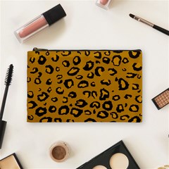 Golden Leopard Cosmetic Bag (medium)  by TRENDYcouture