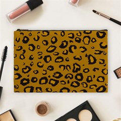 Golden Leopard Cosmetic Bag (large)  by TRENDYcouture