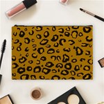 Golden Leopard Cosmetic Bag (Large)  Front