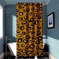 Golden Leopard Shower Curtain 36  X 72  (stall)  by TRENDYcouture