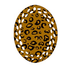 Golden Leopard Ornament (oval Filigree) by TRENDYcouture