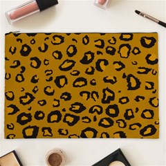 Golden Leopard Cosmetic Bag (xxl)  by TRENDYcouture