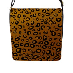 Golden Leopard Flap Messenger Bag (l)  by TRENDYcouture