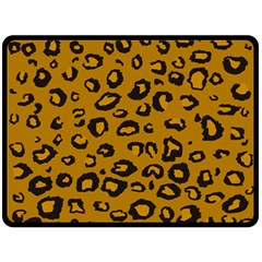 Golden Leopard Double Sided Fleece Blanket (large)  by TRENDYcouture