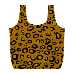 Golden Leopard Full Print Recycle Bags (l)  by TRENDYcouture