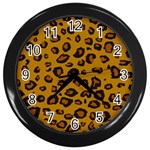 CLassic Leopard Wall Clocks (Black) Front