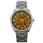 CLassic Leopard Sport Metal Watch Front