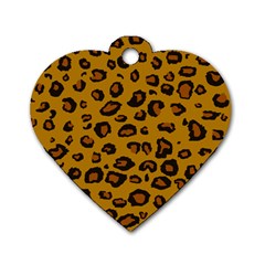 Classic Leopard Dog Tag Heart (one Side) by TRENDYcouture