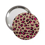 Pink Leopard 2 2.25  Handbag Mirrors Front