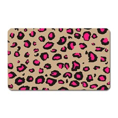 Pink Leopard 2 Magnet (rectangular)