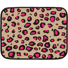 Pink Leopard 2 Double Sided Fleece Blanket (mini)  by TRENDYcouture