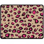 Pink Leopard 2 Fleece Blanket (Medium)  60 x50  Blanket Front