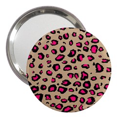 Pink Leopard 2 3  Handbag Mirrors