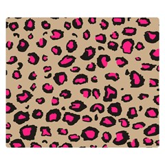 Pink Leopard 2 Double Sided Flano Blanket (small) 