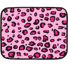 Pink Leopard Fleece Blanket (mini) by DreamCanvas