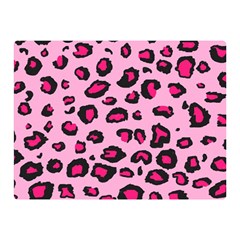 Pink Leopard Double Sided Flano Blanket (mini)  by DreamCanvas