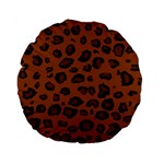 Dark Leopard Standard 15  Premium Round Cushions Back