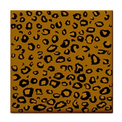 Golden Leopard Face Towel by DreamCanvas